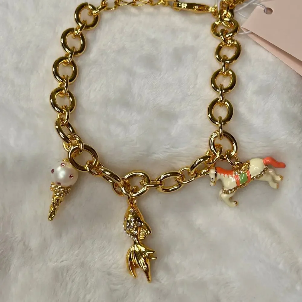 NWT Kate Spade Carousal and Ice Cream charm bracelet - Picture 7 of 7